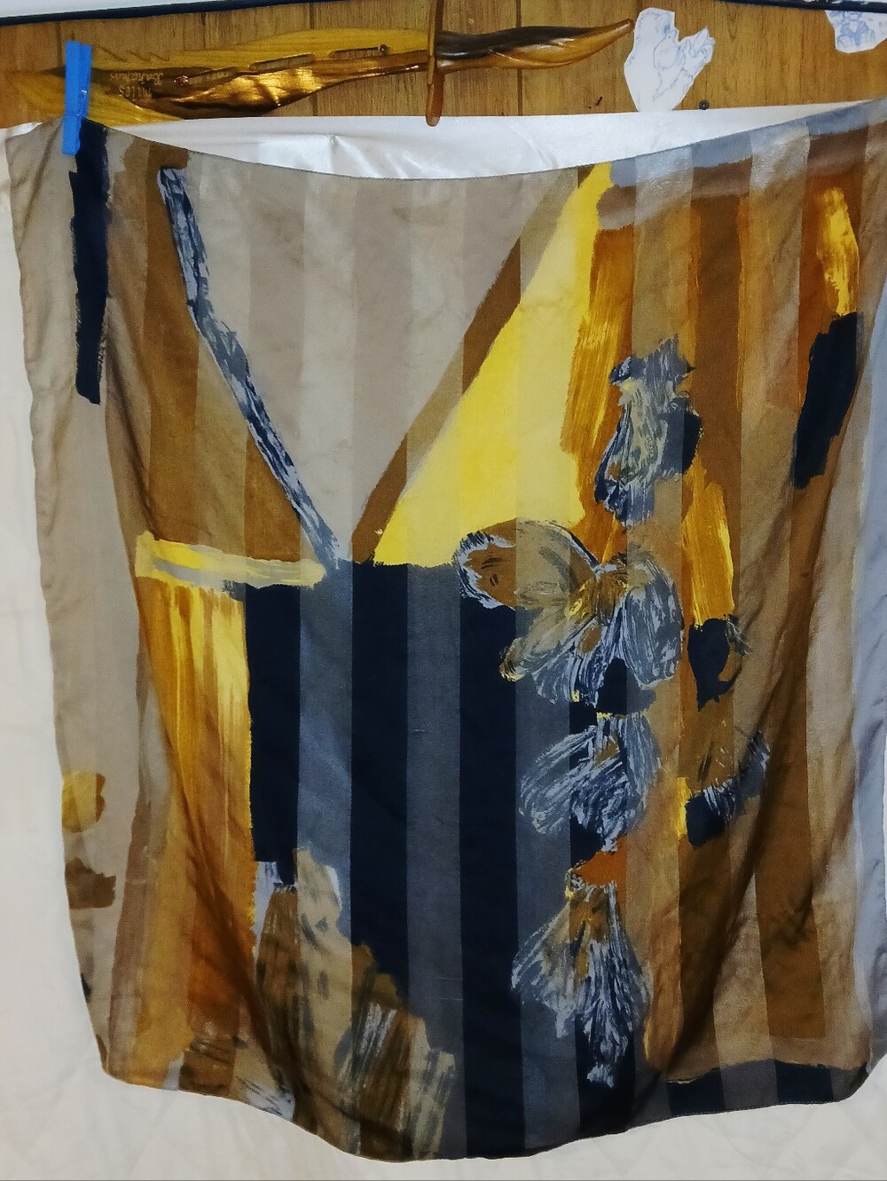 Luxury Silk Scarff/ head wrap without tag unknown Brand